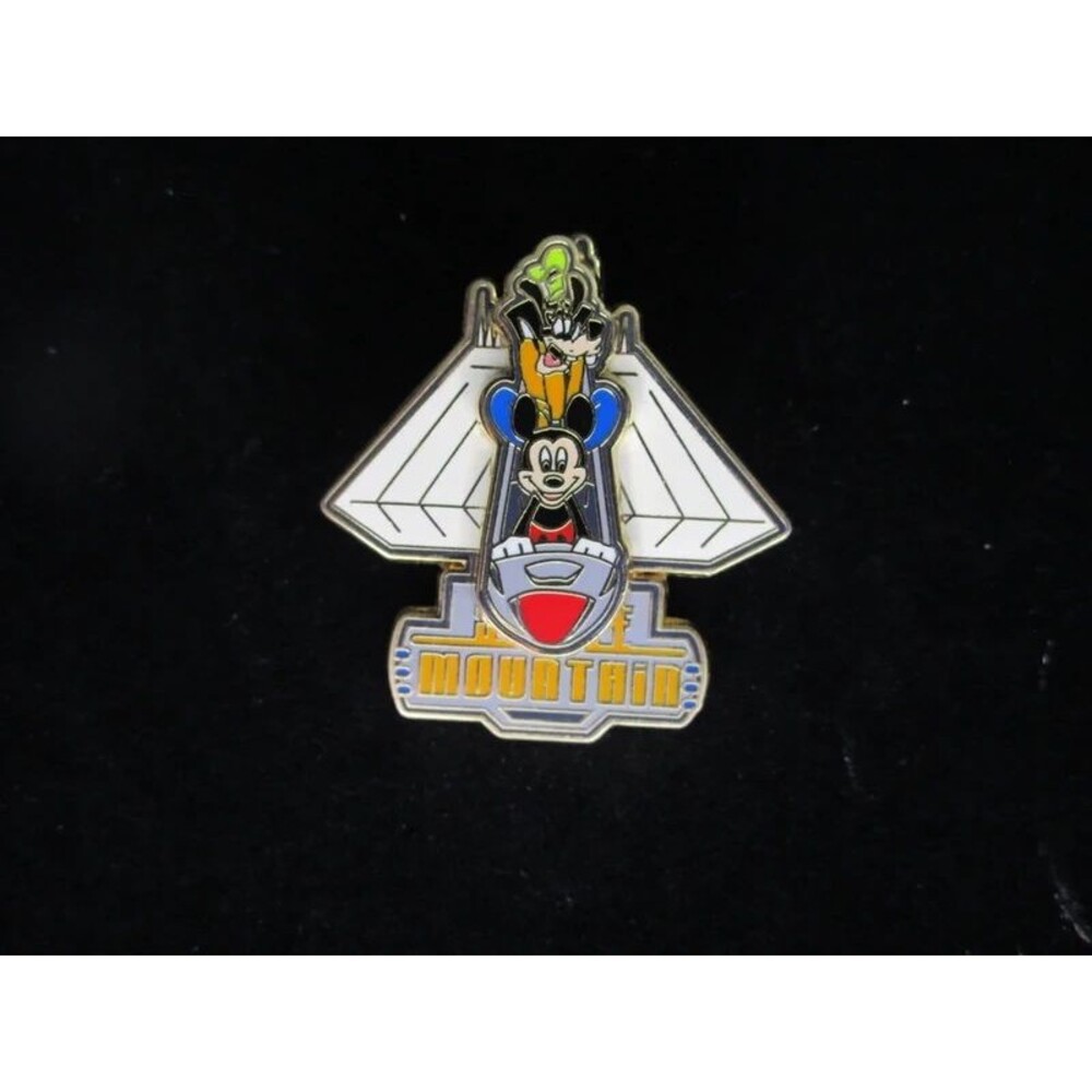 Disney Space Mountain Mickey & Goofy Slider Pin